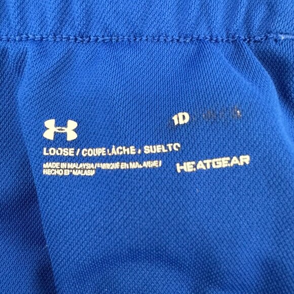 Under Armour Womens Heatgear  Elastic Waist Loose Fit Blue Running Shorts L - Picture 4 of 7